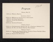 Commencement Program Card 1929